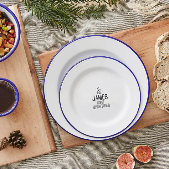 Personalised Adventurer Enamel Plate