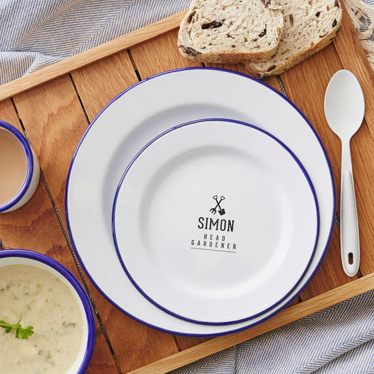 Enamel Personalised Gardening Plate