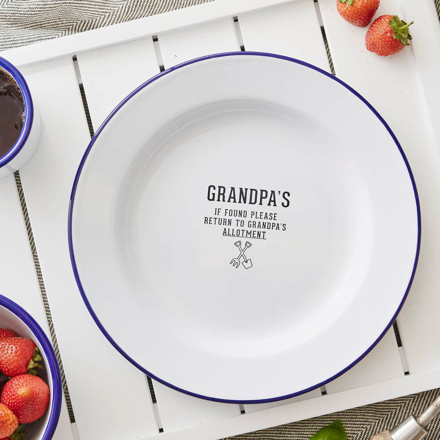 Grandpa's Personalised Enamel Plate