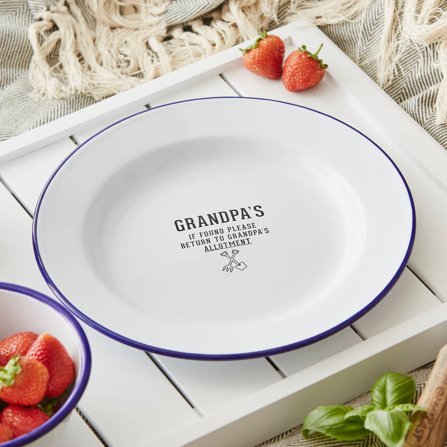 Grandpa's Personalised Enamel Plate