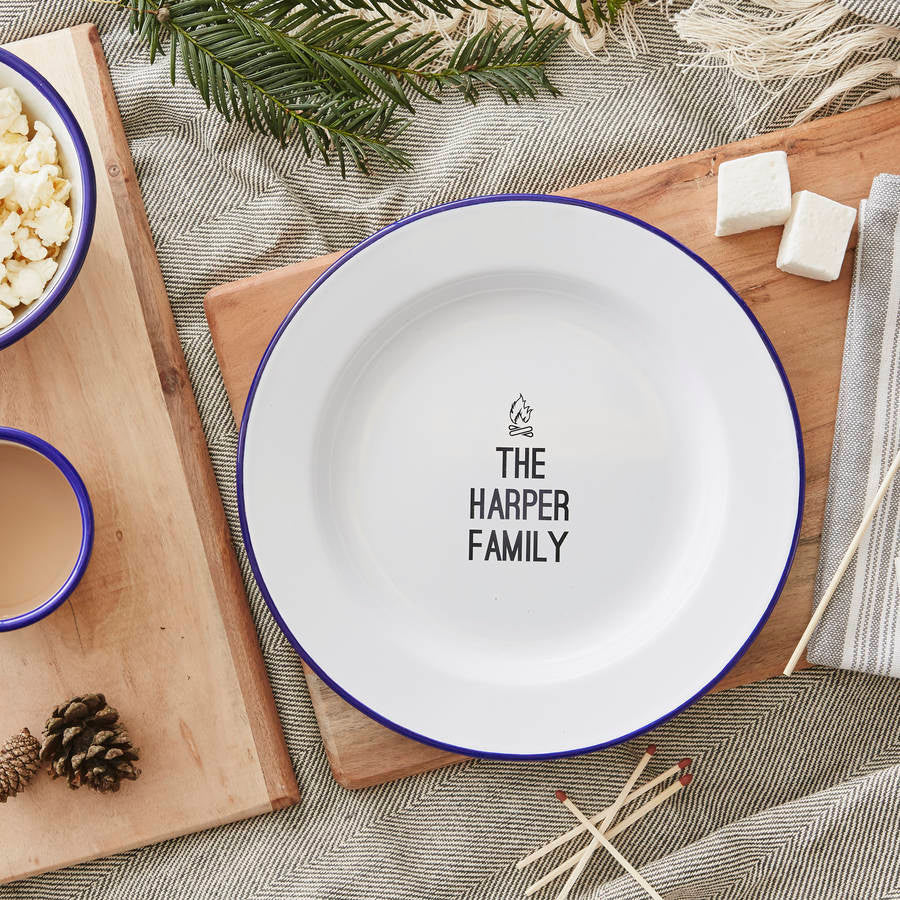 Personalised Family Enamel Plate