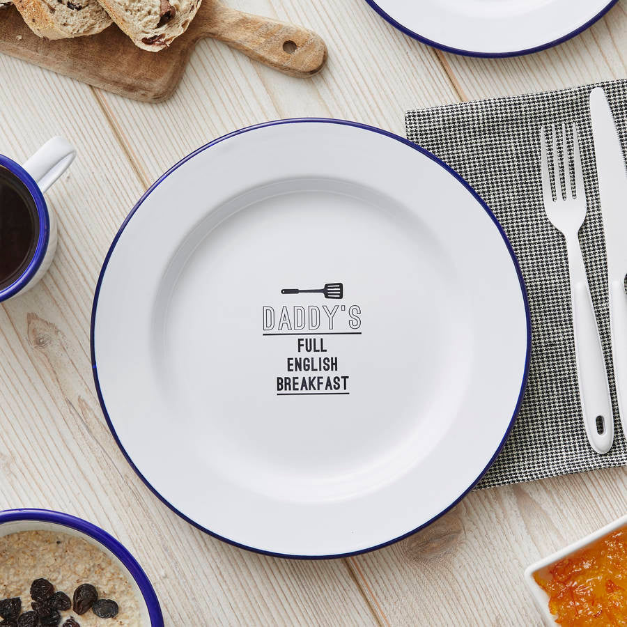 Personalised Enamel Plate For Him