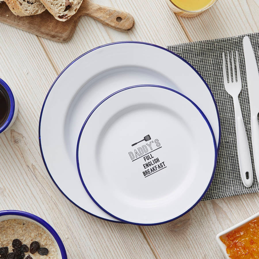 Personalised Enamel Plate For Him