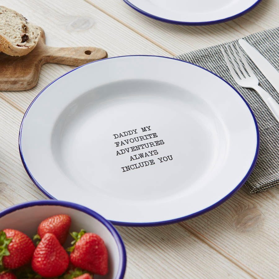 Personalised Message Enamel Plate