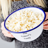 Personalised Family Enamel Popcorn Bowl