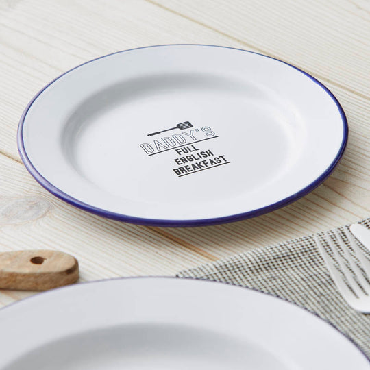 Personalised Enamel Plate For Him