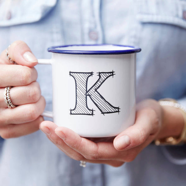 Enamel Monogram Mug