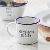 Enamel Personalised 'Cup Of 'Tea' Mug