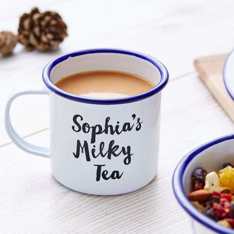 Favourite Drink Personalised Enamel Mug