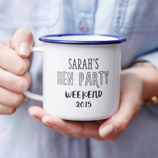 Enamel Personalised Hen Party Mug