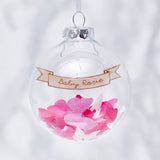 Baby's Personalised Confetti Christmas Bauble