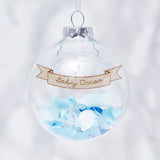 Baby's Personalised Confetti Christmas Bauble