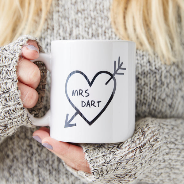 Carved Heart Personalised Mug
