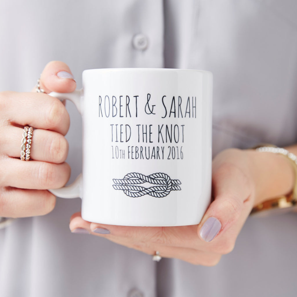 Personalised 'Tied The Knot' Mug