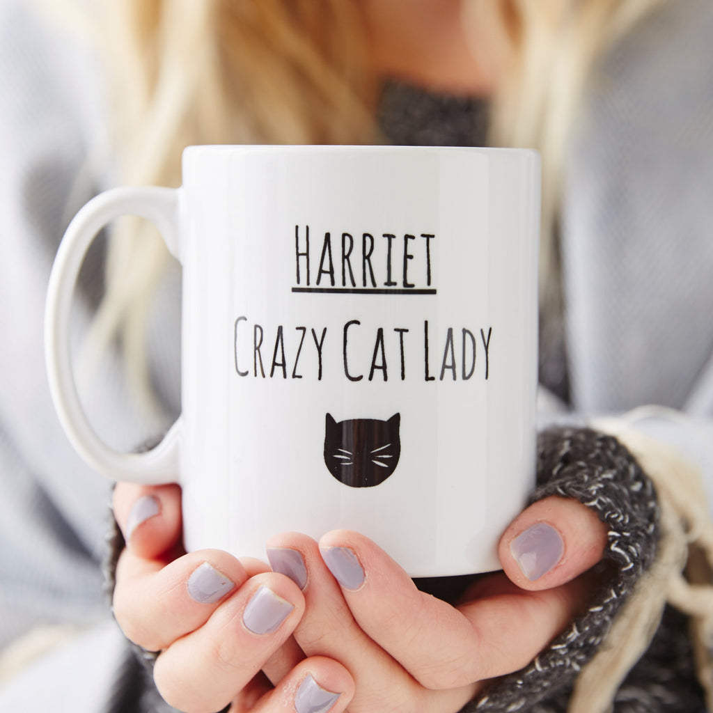 Personalised Cat Lady Mug