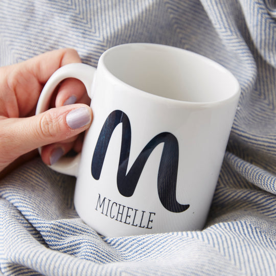 Personalised Brushstroke Monogram Mug