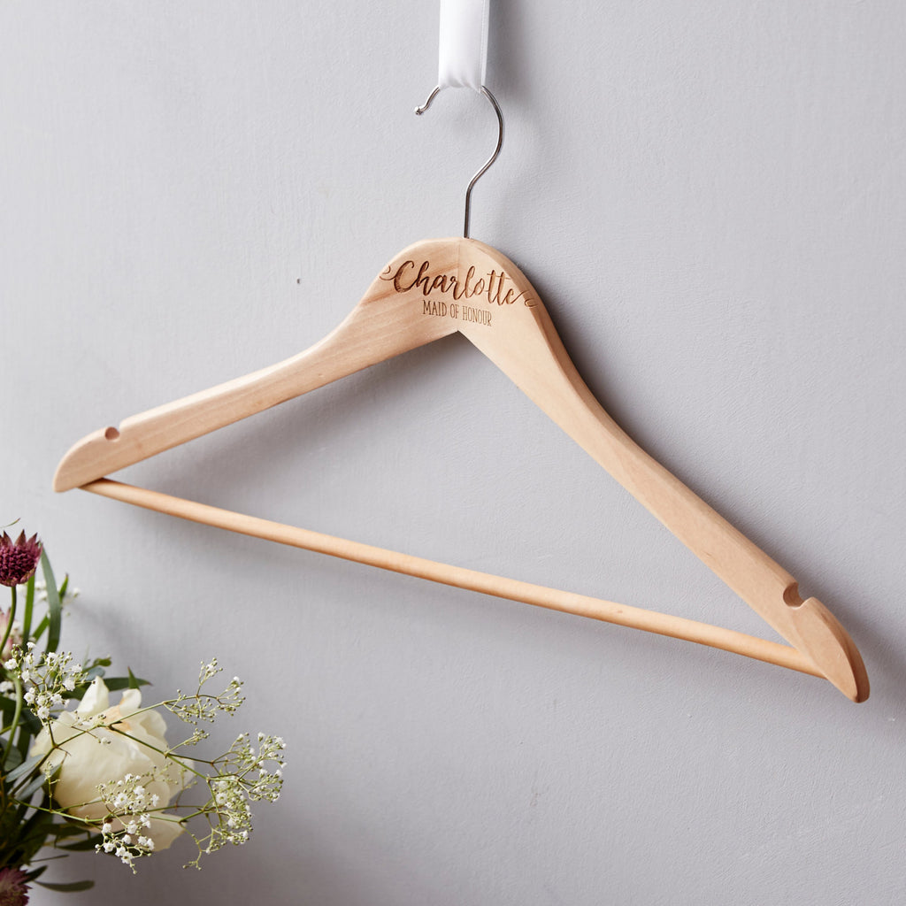 Personalised Maid Of Honour Hanger