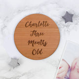 Wooden Personalised Baby Milestone Cards