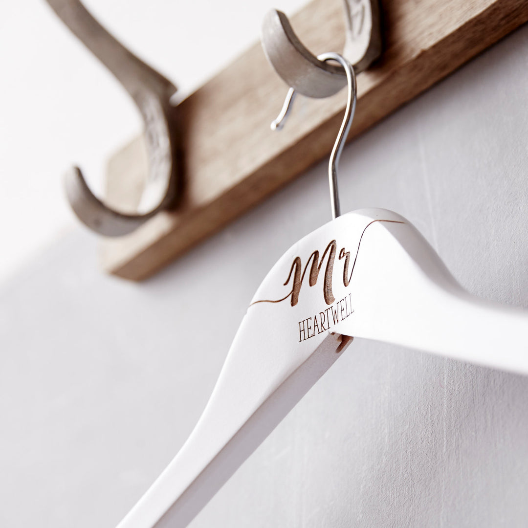 Wooden Personalised Wedding Hanger