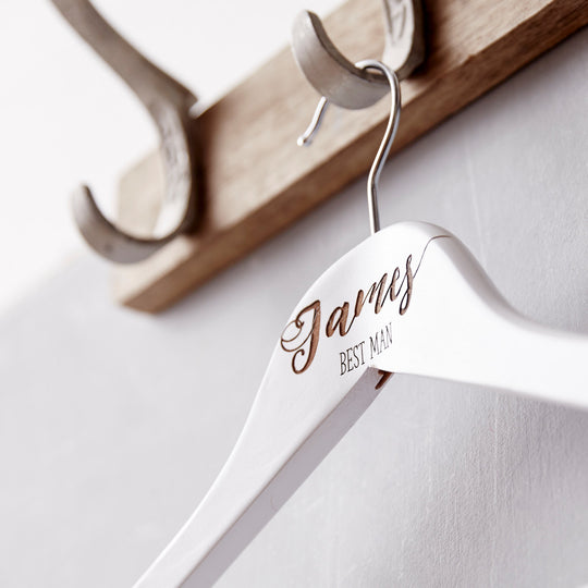 Wooden Personalised Best Man Hanger