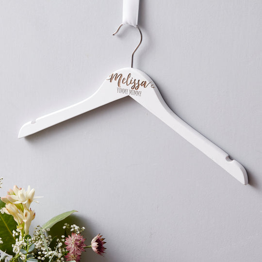 Yummy Mummy Personalised Wooden Coat Hanger