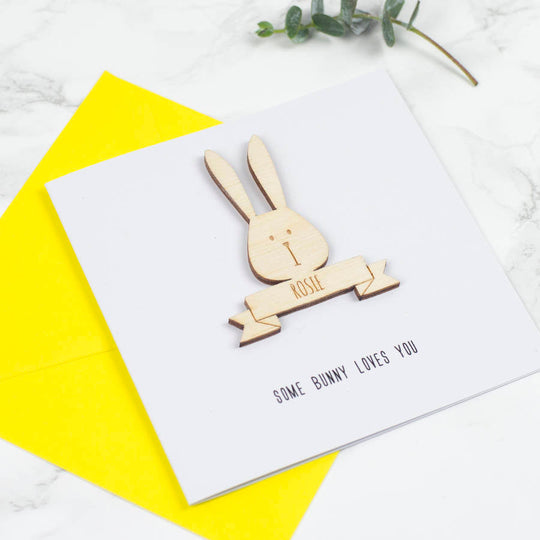 Personalised Easter Bunny Keepsake Card