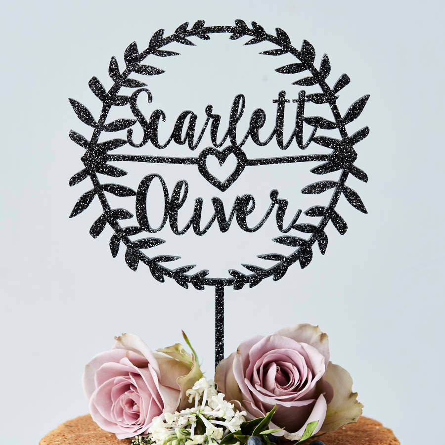 Personalised Laurel Couples Cake Topper