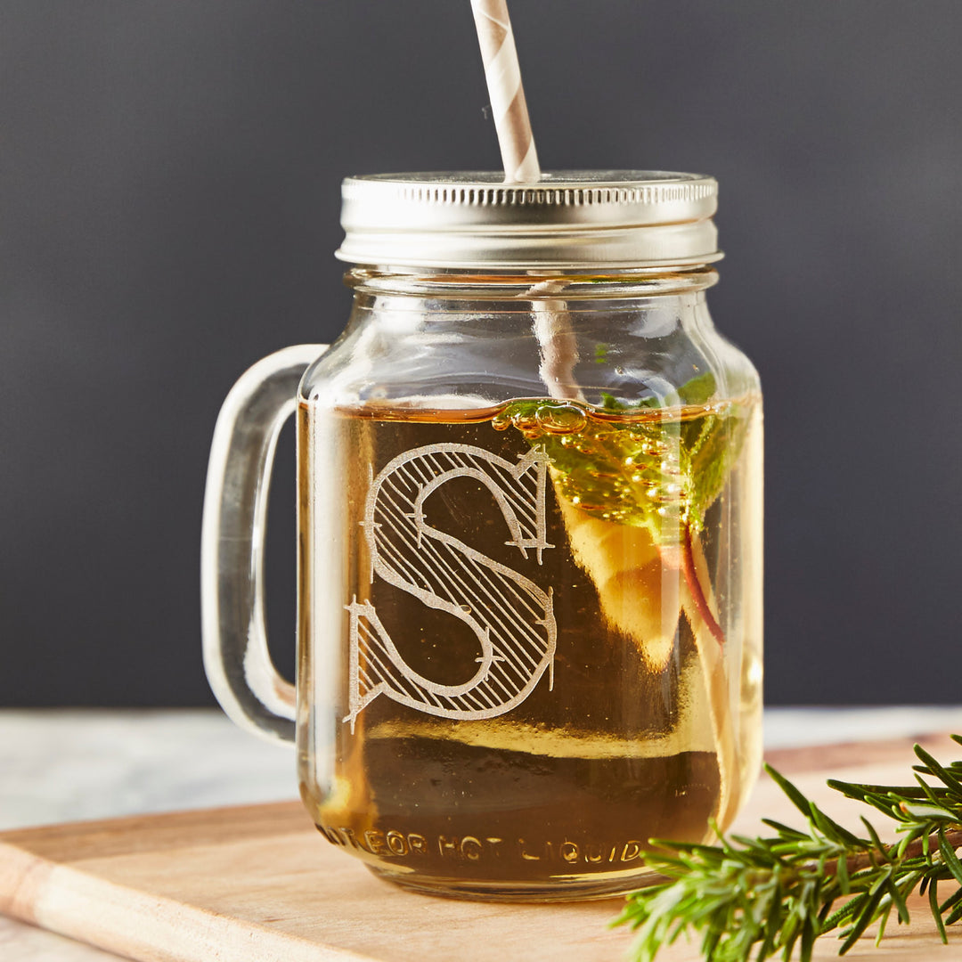 Personalised Initial Mason Jar