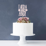 Personalised Couples Arrow Cake Topper