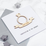 Personalised Engagement Ring Keepsake Card