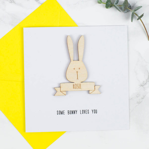 Personalised Easter Bunny Keepsake Card