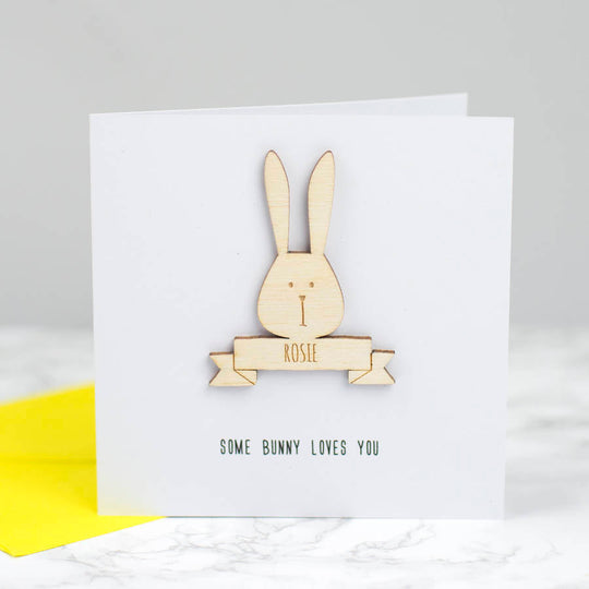 Personalised Easter Bunny Keepsake Card