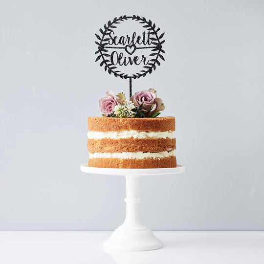 Personalised Laurel Couples Cake Topper