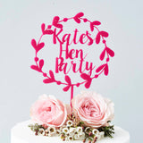 Personalised Floral Hen Party Cake Topper