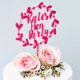 Personalised Floral Hen Party Cake Topper