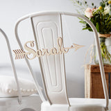 Personalised Wooden Arrow Chair Sign