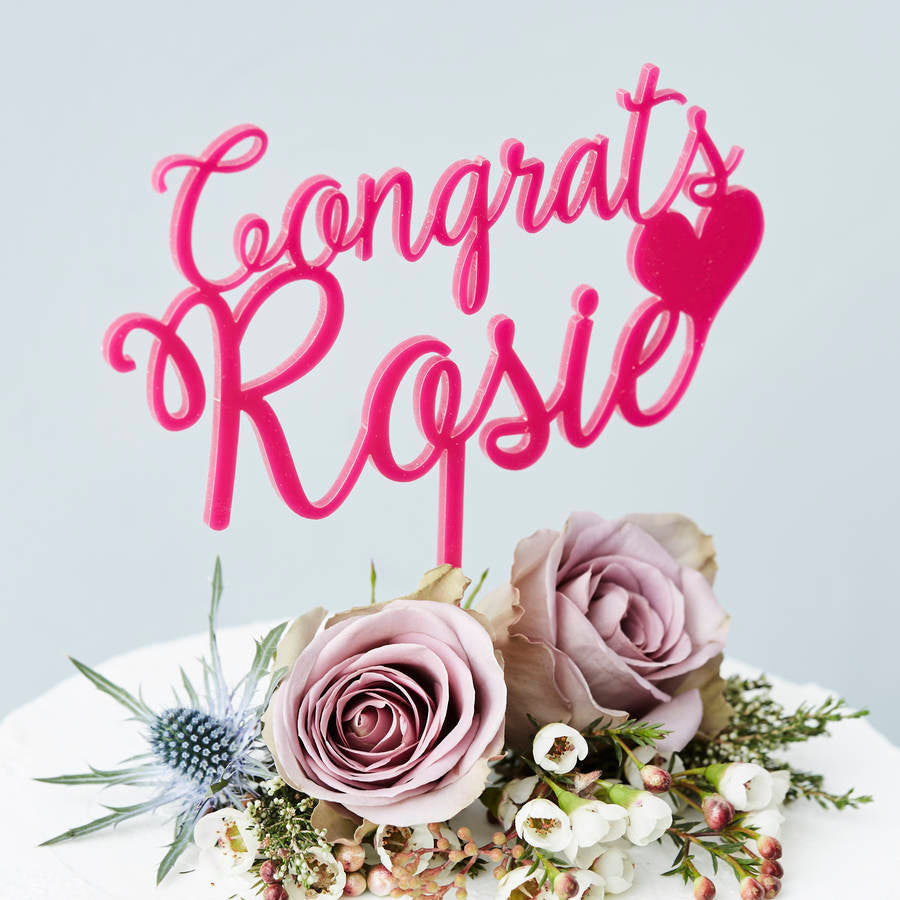 Personalised Congratulations Cake Topper