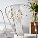 Personalised Wooden Wedding Chair Sign