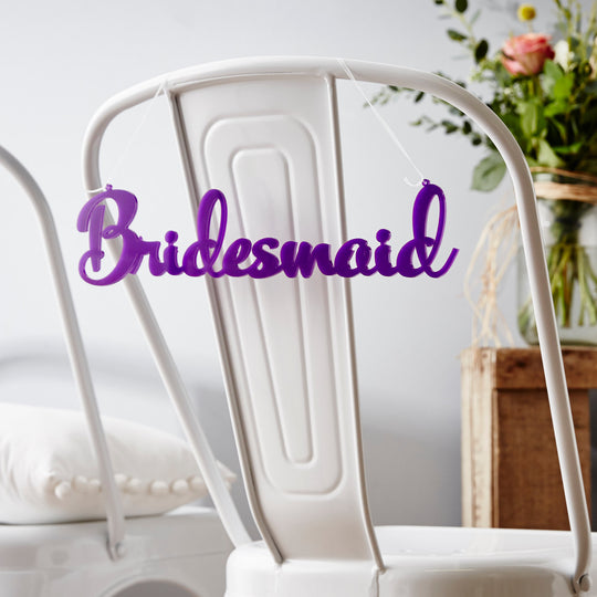 Personalised Wedding Chair Sign