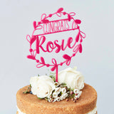 Personalised Congratulations Floral Cake Topper