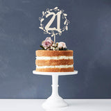 Personalised Floral Number Cake Topper