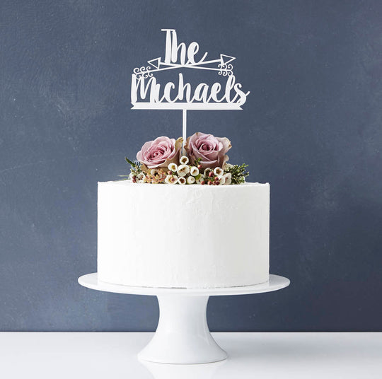 Personalised Crossed Arrows Cake Topper