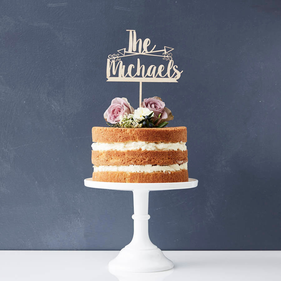 Personalised Crossed Arrows Cake Topper
