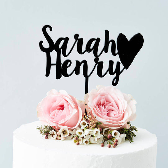 Personalised Happy Couple Wedding Cake Topper