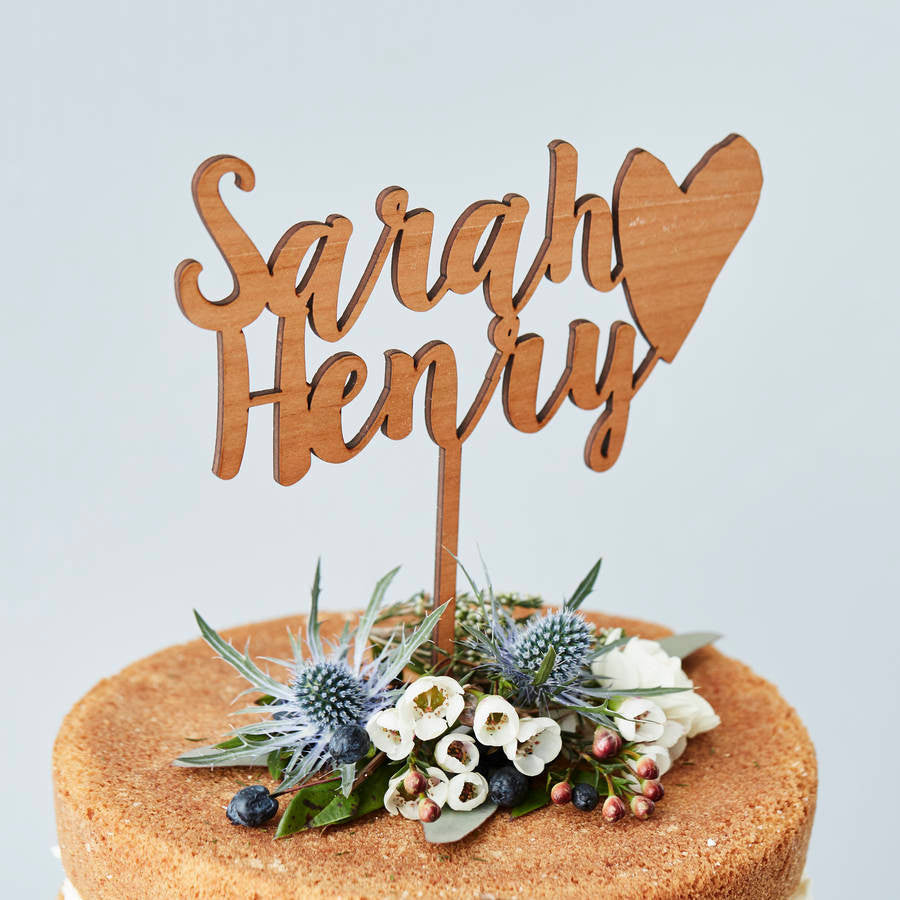 Personalised Happy Couple Wedding Cake Topper