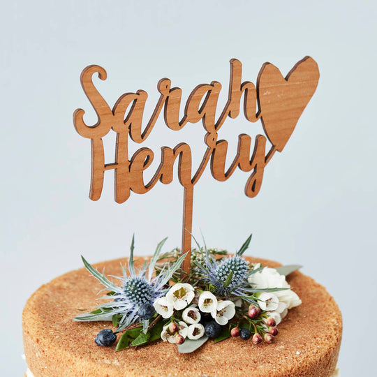 Personalised Happy Couple Wedding Cake Topper