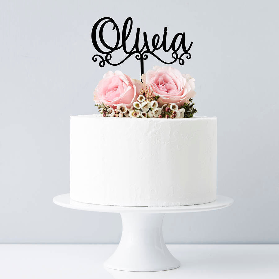 Personalised Decorative Name Cake Topper