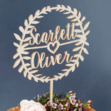 Personalised Laurel Couples Wooden Cake Topper