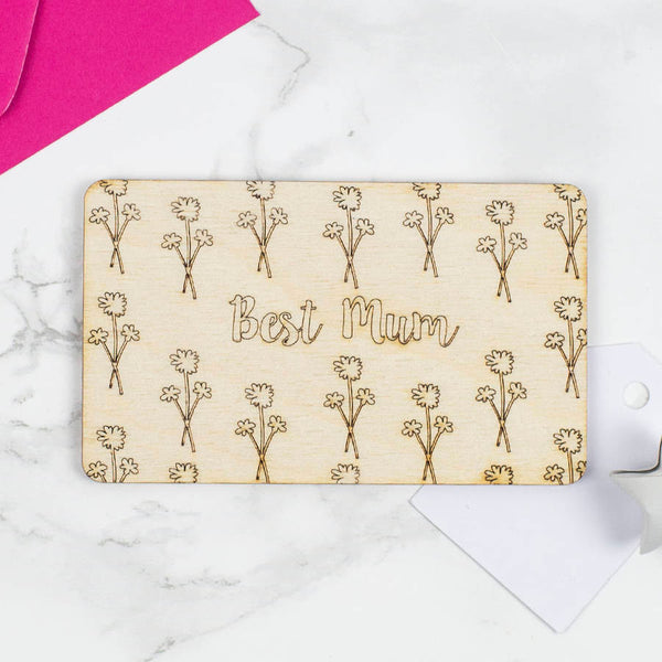 Personalised Wooden Mother's Day Card
