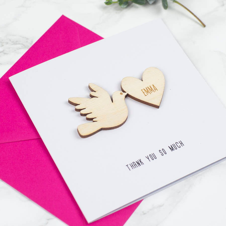 Personalised Thank You Keepsake Card